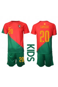Portugal Joao Cancelo #20 Babyklær Hjemme Fotballdrakt til barn VM 2022 Korte ermer (+ Korte bukser)